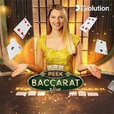 Peek Baccarat slot logo by Evolution at Ivibet